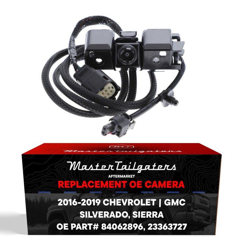 Master Tailgaters Replacement for Chevrolet Silverado/GMC Sierra 1500, 2500, 3500 (2016-2019) Backup Camera OE Part # 84062896, 23363727 - Image 1